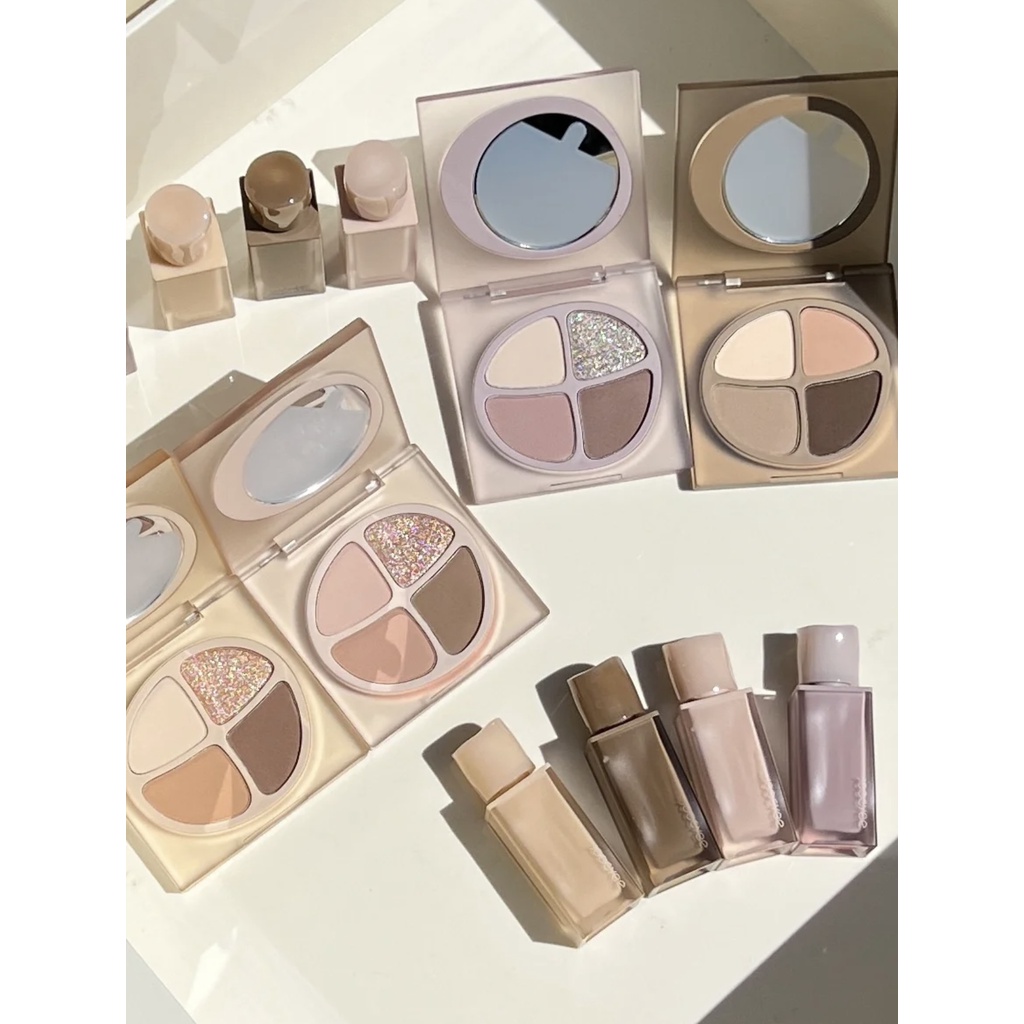 Bảng Phấn Mắt Màu Joocyee Nude Lì Ánh Ngọc Trai Lấp Lánh Bốn Màu Sắc Tinh Tế