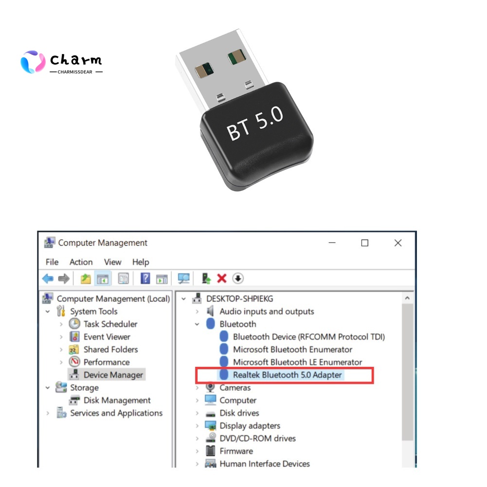 Thiết Bị Nhận Tín Hiệu Âm Thanh Bluetooth 5.0 Không Dây Mini Cho Pc Laptop | BigBuy360 - bigbuy360.vn