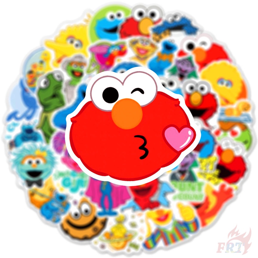 Set 104 Món Đồ Chơi Chất Lượng Cao ❉ Miếng Dán Hình Sesame Street Đáng Yêu ❉ Miếng Dán Chống Thấm Nước Thời Trang