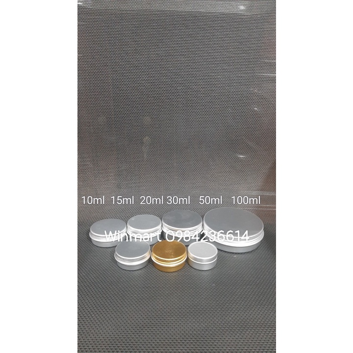Hũ thiếc bạc 10ml - 100ml
