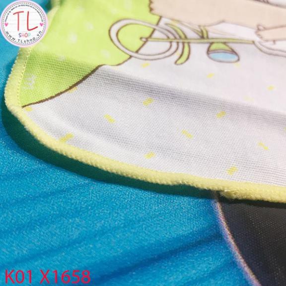 Khăn sữa cho bé - Set khăn sữa gấu nâu xinh xắn - Đồ dùng trẻ em