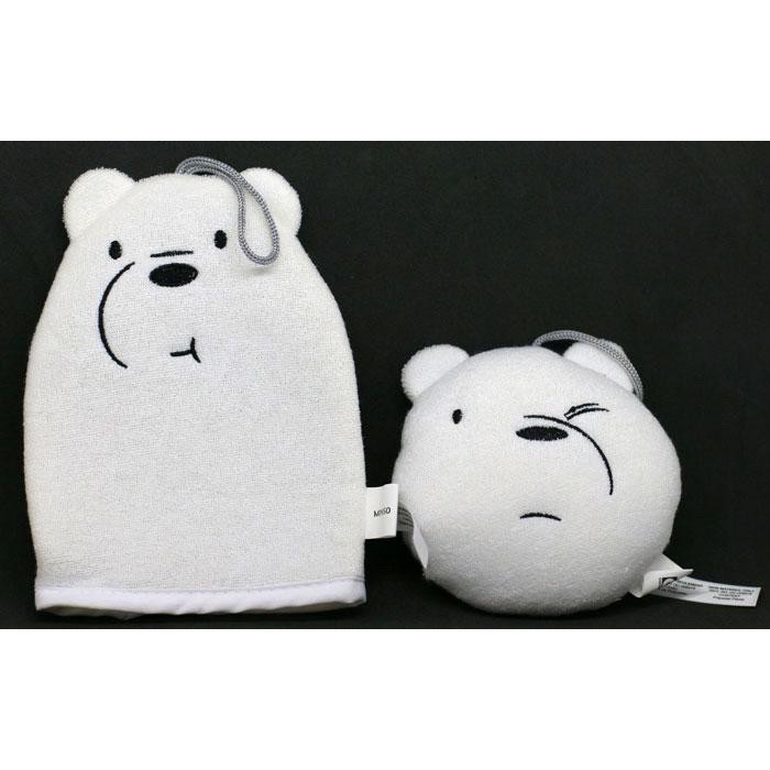 Set găng tay và bông tắm anh em gấu We Bare Bears Chúng tôi đơn giản là gấu