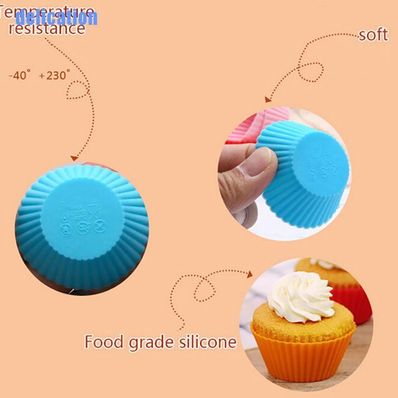 Sự xung đột✿ 6 Khuôn Làm Bánh Cupcake Bằng Silicone