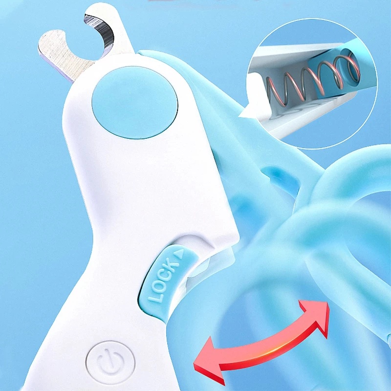 Dụng Cụ Cắt Móng Tay Chuyên Nghiệp Bằng Thép Không Gỉ Có Đèn LED Cho Thú Cưng