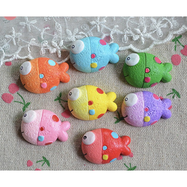 Charm slime/ Dụng Cụ Trang Trí Hình Bé Cá Xinh Xắn (3 x 2.2 cm)