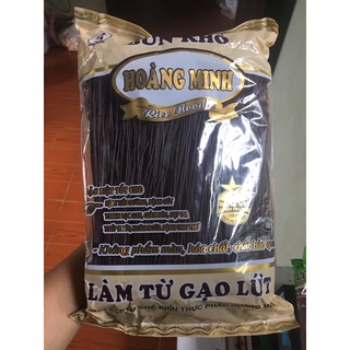 Bún gạo lứt đen ⚡THỰC PHẨM SẠCH⚡ bún gạo HOANG MINH sợi vị ngon, đậm vị quê (500G)