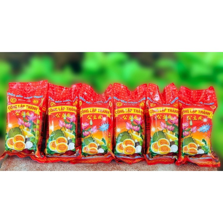 [đồ ăn vặt] Combo 2 gói Bánh Pía Đậu Xanh Sầu Riêng - Công Lập Thành - 300g (4 bánh)