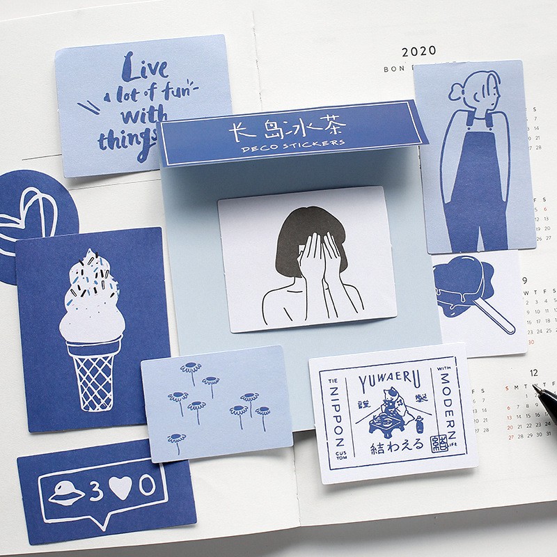 Set 60 miếng hình dán trang trí Deco sticker Mr Paper