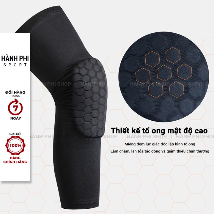 Băng đầu gối có đệm Shopee HÀNH PHI - Băng Bảo Vệ Đầu Gối Tổ Ong Bảo hộ chấn thương Tập GYM Thể thao Cao Cấp (1 chiếc)