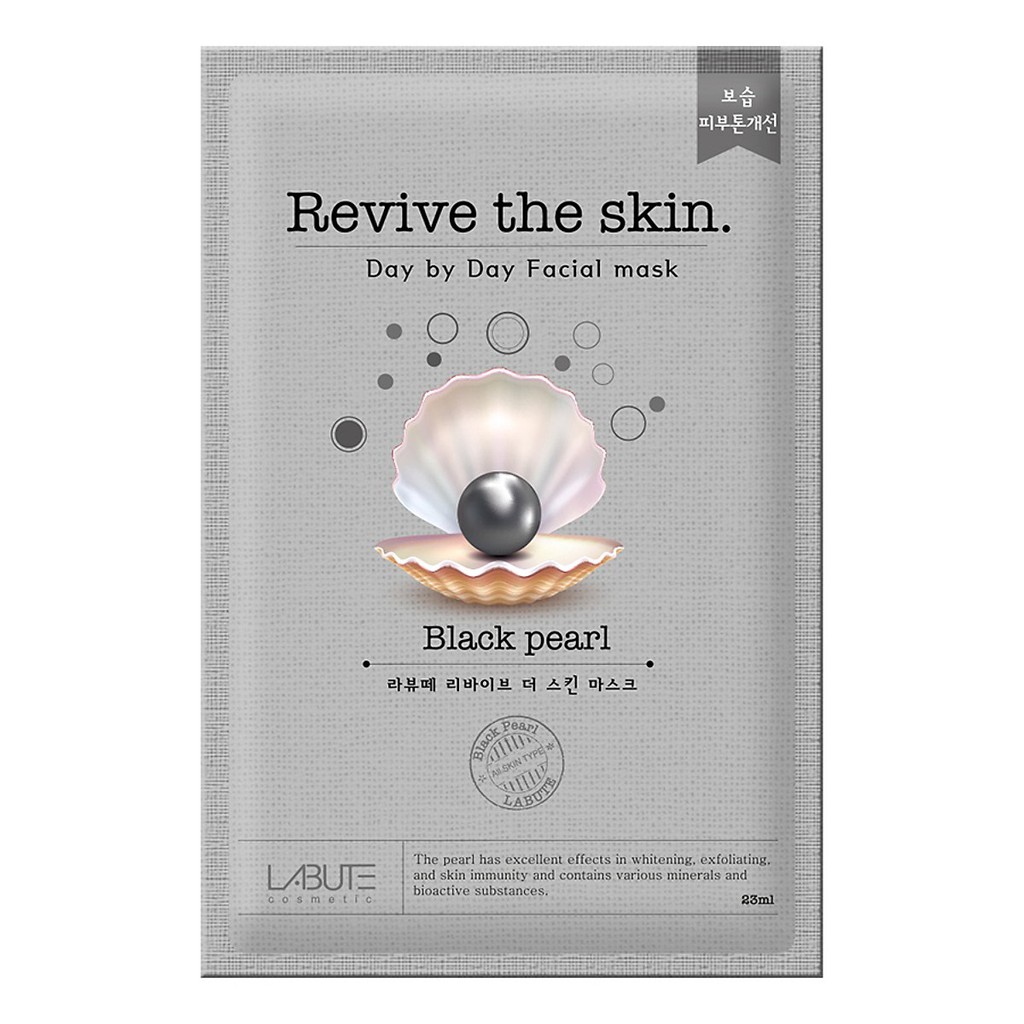 Mặt Nạ Labute Revive The Skin Ngọc Trai Đen Labute Revive The Skin Black Pearl Mask (23ml)