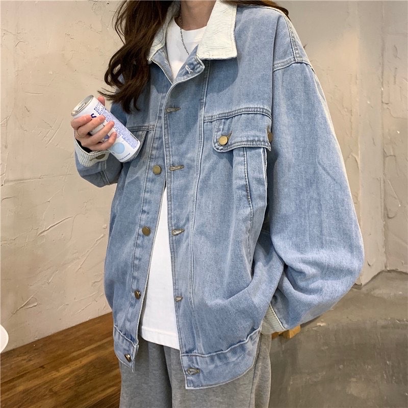 Áo khoác Denim Jean form rộng Style Hàn quốc [ ORDER TAOBAO]