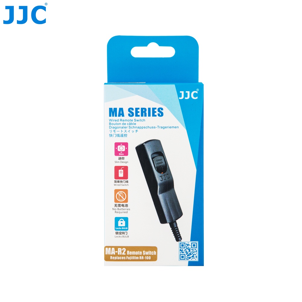 JJC MA-R2 Cáp nhả cửa trập điều khiển từ xa có dây Thay thế RR-100 cho máy ảnh Fuji Fujifilm X100V X100F XT5 XT4 XT3 XT2 XT1 X-T30 II XT30 XT20 XT10 XT100 X-H2 X-H2S XPro3 XPro2 XE3 XA10 XA7 GFX100S GFX100 GFX50S II GFX50R