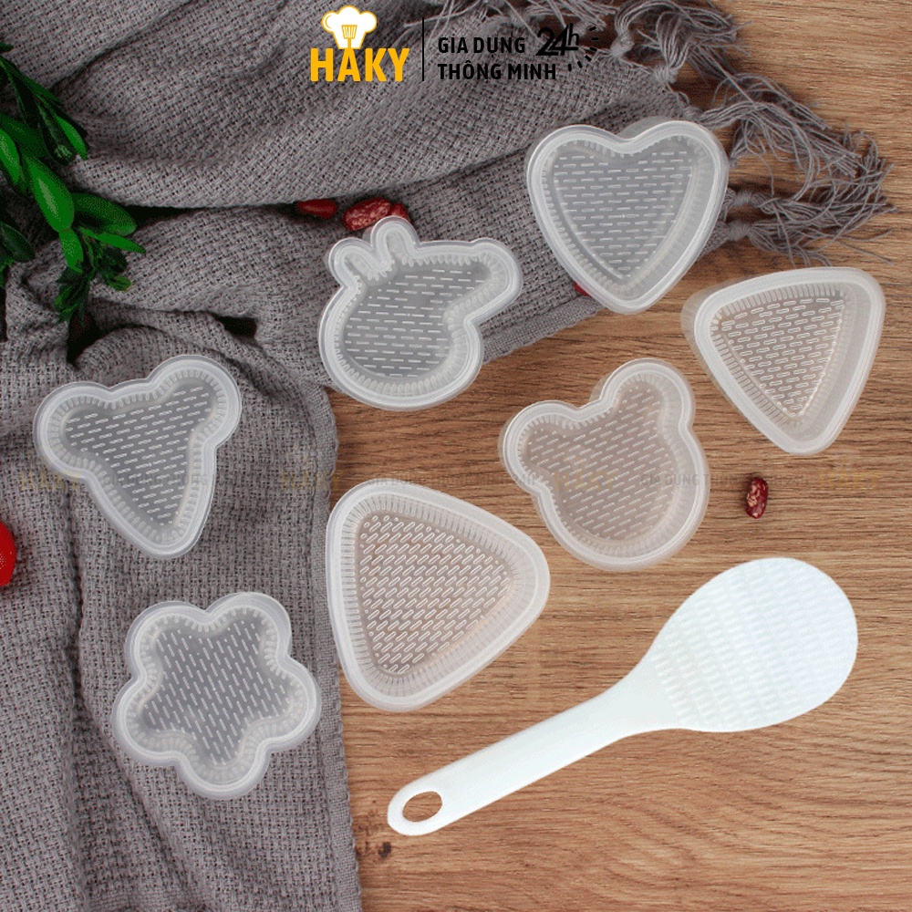 Khuôn làm cơm nắm bento tạo hình cho bé ăn dặm, nhiều hình ngộ nghĩnh HAKY038, an toàn khi sử dụng