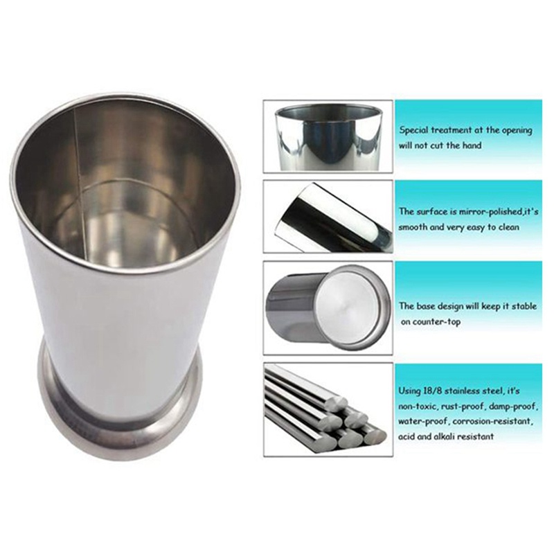 Set 2 Giá Đỡ Ống Hút Bằng Thép Không Gỉ Tiện Dụng