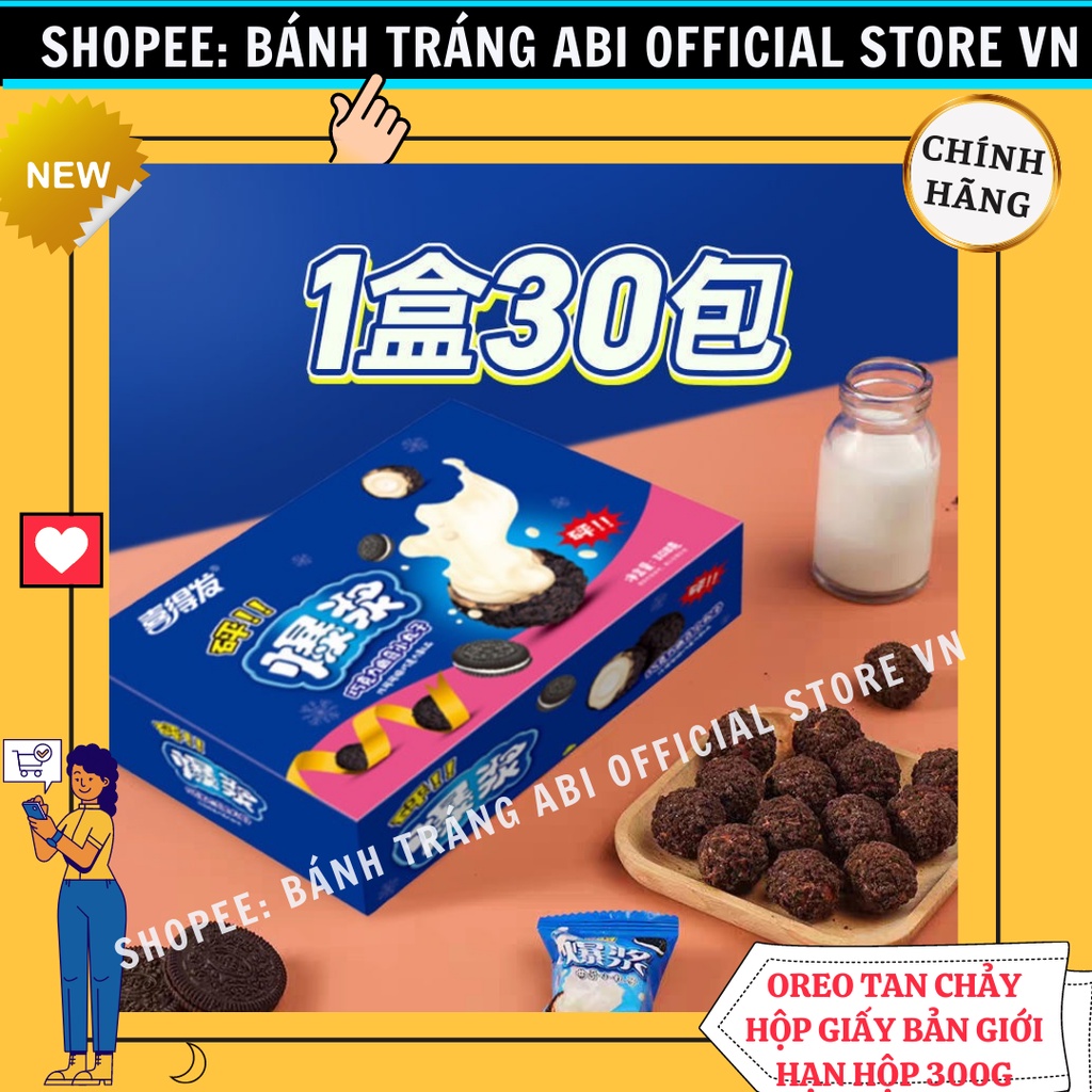 [PHIÊN BẢN OREO TAN CHẢY GIỚI HẠN] HỘP 148g/300G BÁNH OREO TAN CHẢY HOA ANH ĐÀO-PHÔ MAI-OREO NHÂN HỘP HỒNG-VÀNG-XANH