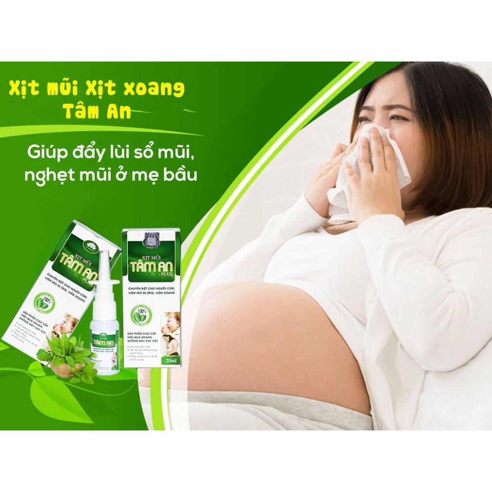 [CHÍNH HÃNG] Xịt Mũi Cao Cấp Tâm An - Viêm Mũi, Viêm Xoang Hắt Hơi, Sổ Mũi, Nghẹt Mũi, Ngứa Rát Mũi