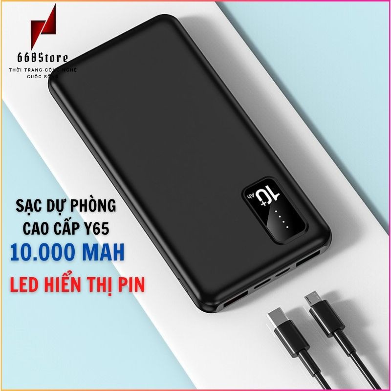 Sạc dự phòng Y65, WP-129 Pin lithium ion polyme siêu nhẹ dung lượng 5000 - 10000 mah,