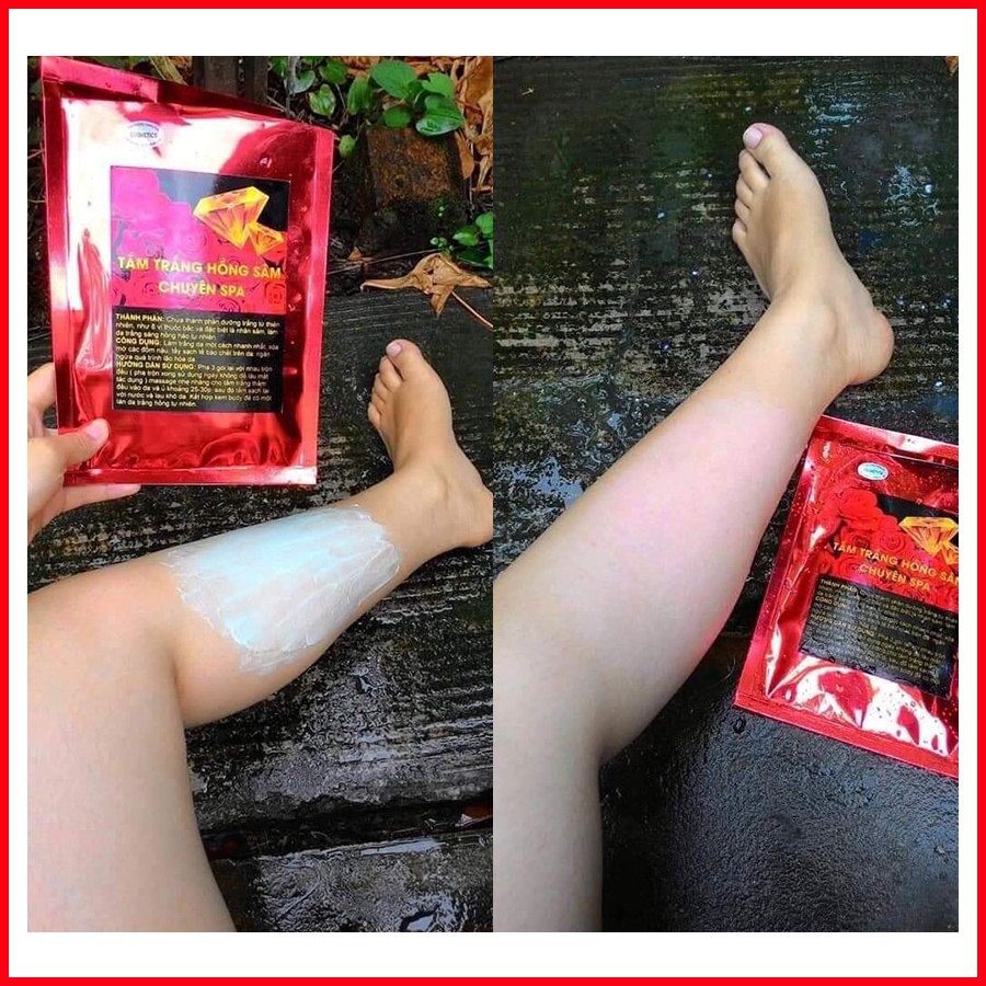 Tắm trắng hồng sâm chuyên dành cho Spa, dưỡng trắng nhanh chóng.