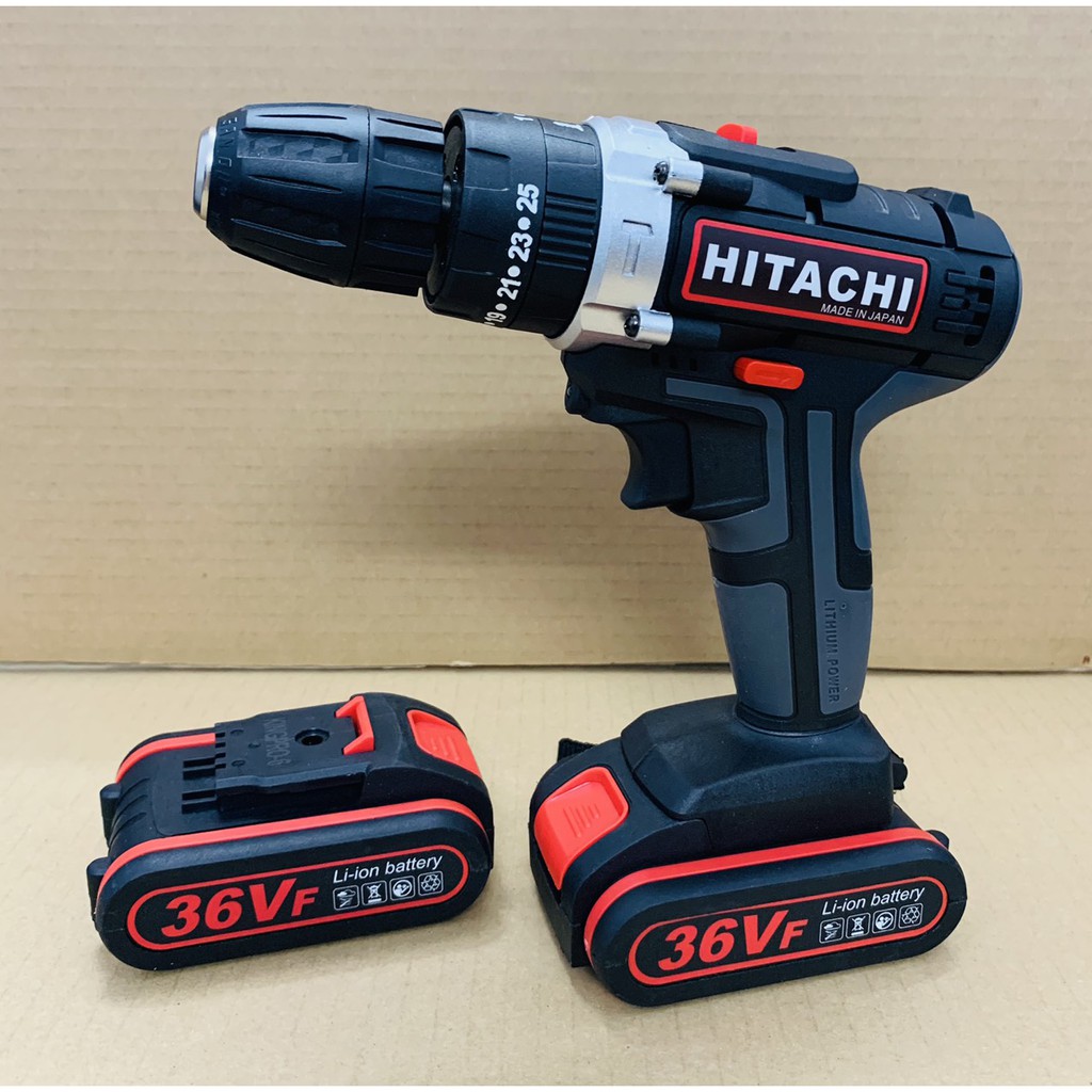 Máy khoan pin 36V Hitachi 3 chức năng có búa - Chuyên khoan bê tông, tường, sắt, gỗ, bắt vít