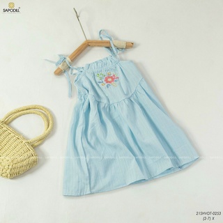 [NEW ARRIVAL] [SIZE NHÍ] ĐẦM 2 DÂY THÊU HOA SIÊU ĐÁNG EO