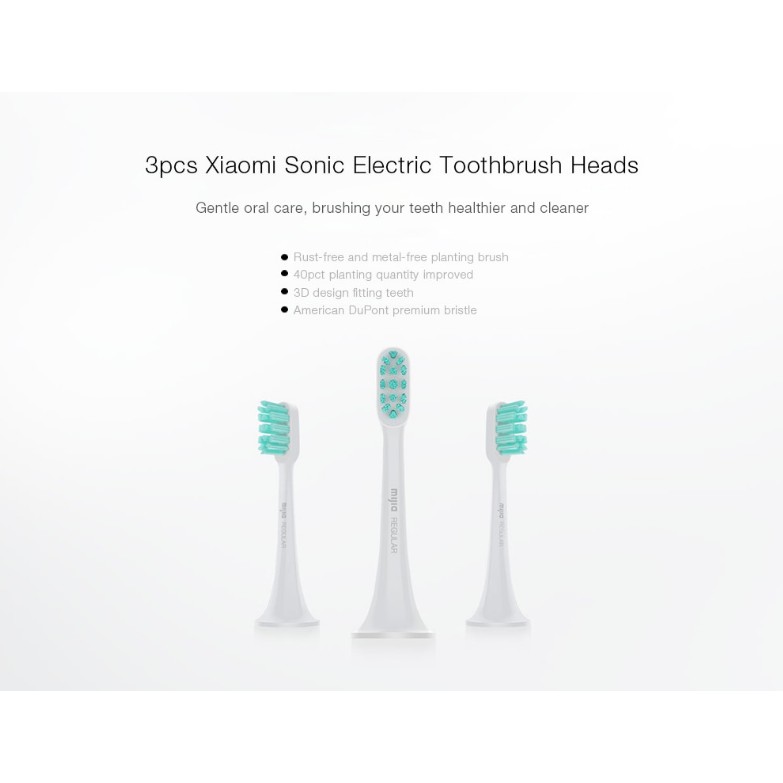 Bộ 3 đầu bàn chải thay cho T300 XIAOMI Brush Head Supersonic Electric Toothbrush (3Pcs/Unit)