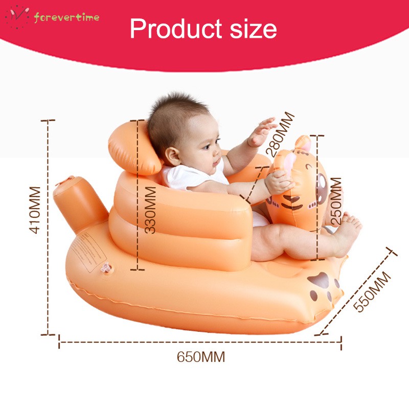 #Mẹ và con# Children Baby Inflatable Sofa Chair Seat Dining Bathroom Learn Sitting Portable Seat