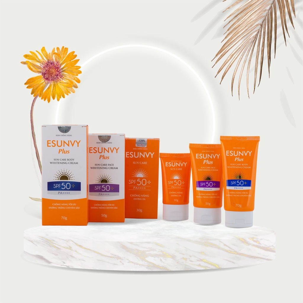 Kem Chống Nắng Nâng Tone, Kiềm Dầu, Không Thấm Nước ESUNVY SUN CARE SPF50+/PA++++  Cho Da Nhạy Cảm Tuýp 30g TMP019