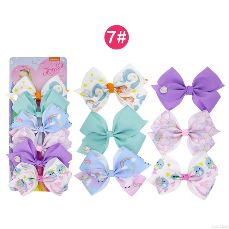 Set 6 Kẹp Tóc Nơ Cho Bé Gái