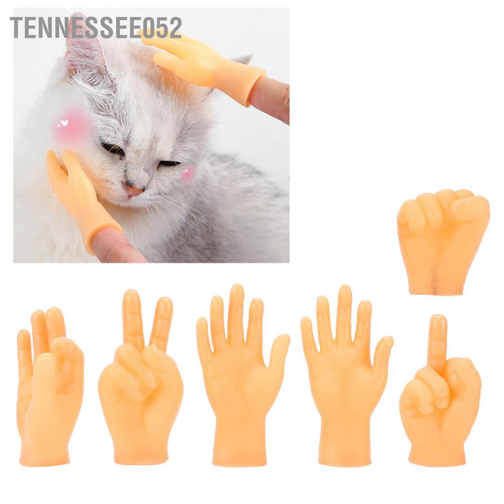 Hàng Sẵn Bộ 6 Đồ chơi hình bàn tay mini đeo ngón tay vui nhộn dùng mát xa cho mèo【Tennessee052】