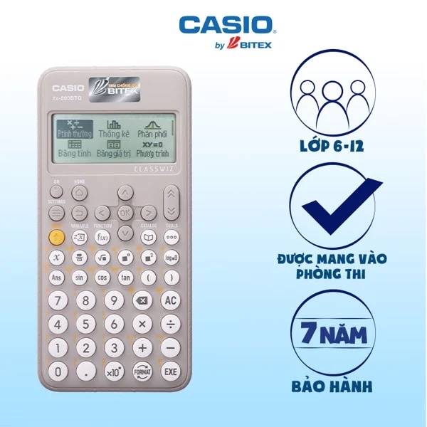 Máy Tính Casio FX 880 BTG Chính Hãng - Màu Xám - 4549526613890