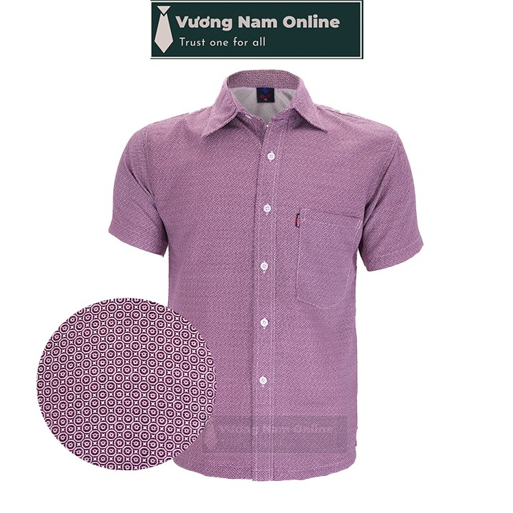 Áo sơ mi nam form rộng trung niên họa tiết ngắn tay vải cotton VN14F | BigBuy360 - bigbuy360.vn