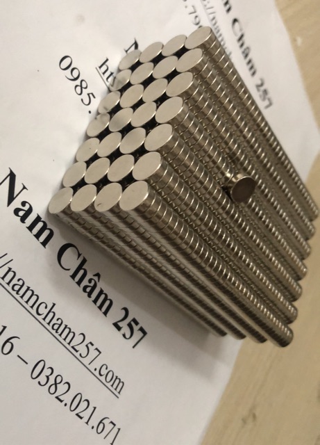 [Xả Kho] 10 viên Nam châm đất hiếm 10x3mm, loại nam châm trắng đất hiếm lực hút mạnh