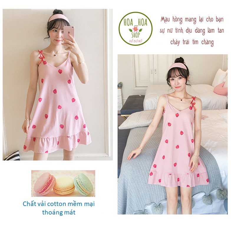 Váy Ngủ Hai Dây Có Đệm Ngực Cho Người Dáng Đẹp Dùng Mặc Ở Nhà | BigBuy360 - bigbuy360.vn