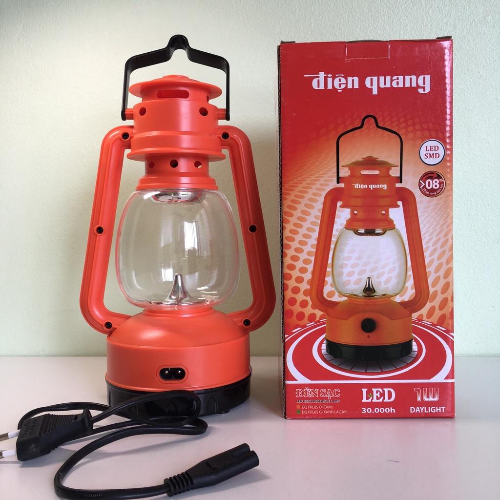 Đèn Sạc Dự Phòng Cúp Điện, Tích Điện Được 8h Công Nghệ Led Điện Quang PRL05 O