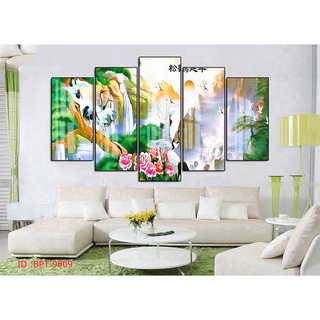 Tranh sơn thuỷ bộ 5 bức - Tranh treo tường in UV