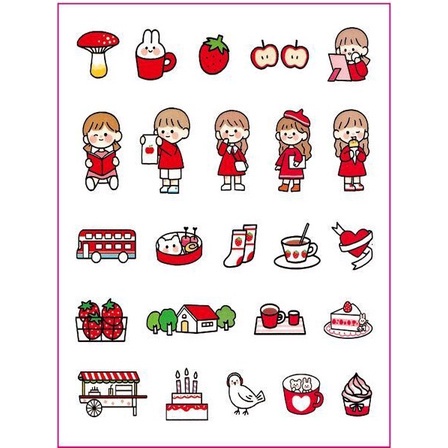 Tấm Hình Dán Sticker Dễ Thương - Không Thấm Nước - Giao Tấm Ngẫu Nhiên