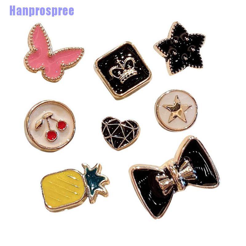 Hp> 10PC Shirt Brooch Buckle Pearl Button Neckline Pin Women Cufflinks Decoration