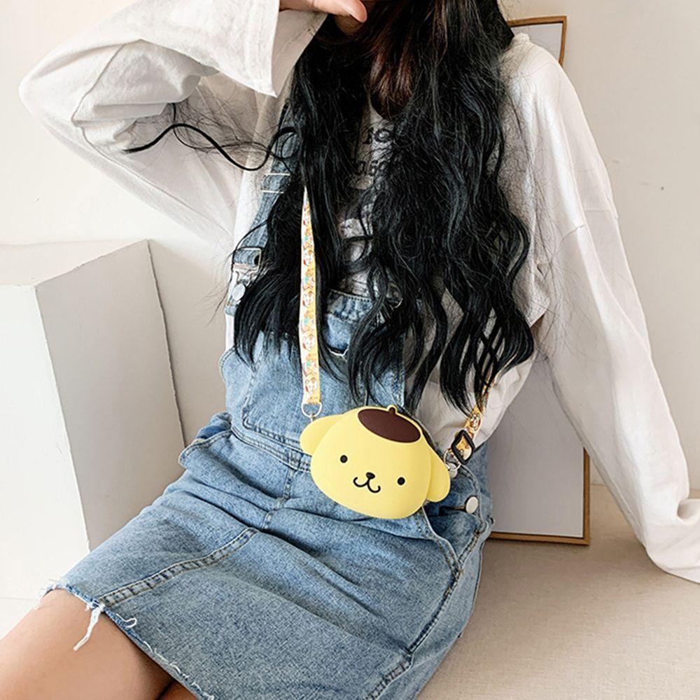 Túi Đeo Chéo Vai Bằng Silicon Họa Tiết Hoạt Hình My Melody Goofy Cinnamon Roll Dễ Phối Đồ Cho Nữ