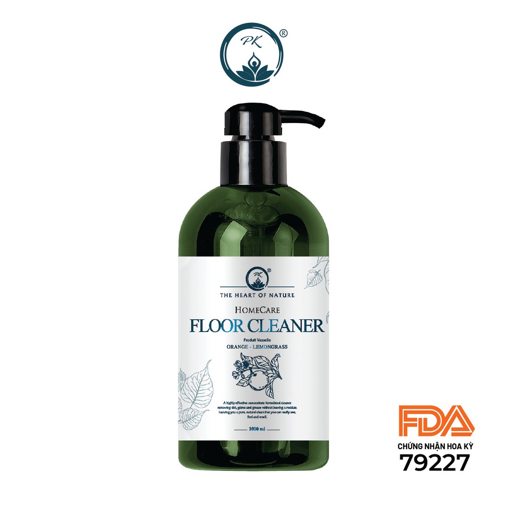 Nước lau sàn tinh dầu Sả cam thảo mộc PK 1000ml - thành phần hữu cơ, an toàn cho bé