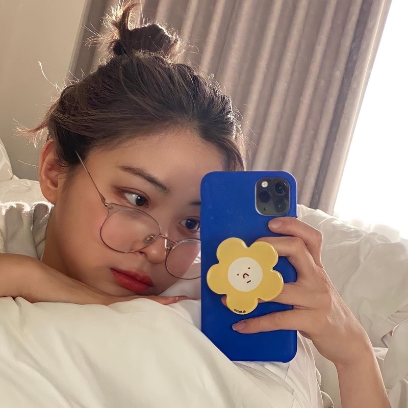 Ốp Điện Thoại Xanh Kèm Chống Hoa - CAS2232