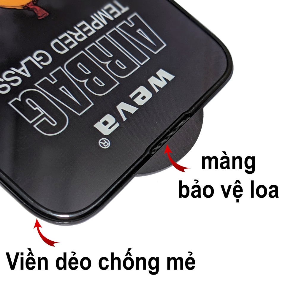 Cường Lực Chống Mẻ Viền Gấu Trúc Full Mã IPhone  6/7/8/X/Xs/Xs Max/11/12/13/14/Mini/Pro/Pro Max.