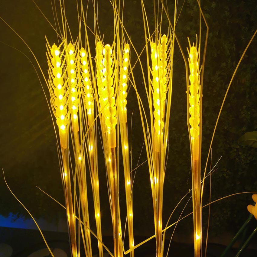 Bộ Đèn Led Bông Lúa Vàng Tài Lộc Trang Trí Bàn Thờ Phòng Khách Tết 2022