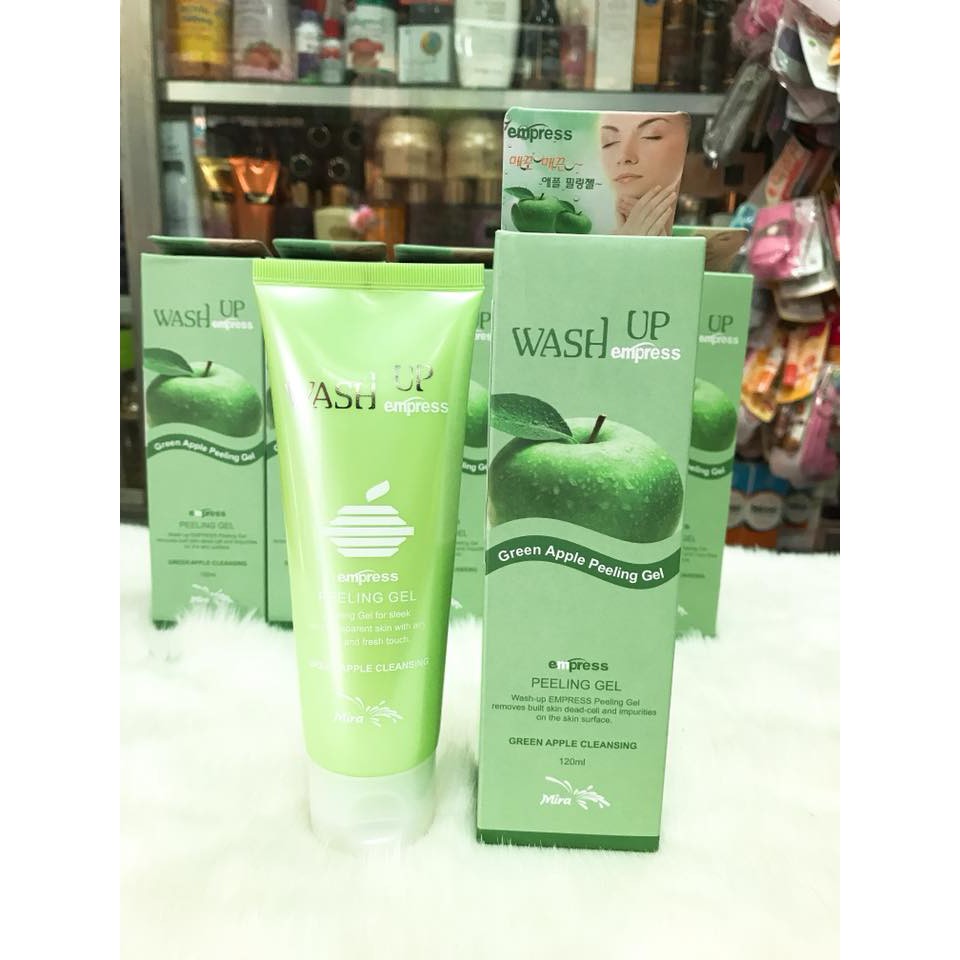 (120ml) GEL TẨY TẾ BÀO CHẾT, NGĂN NGỪA MỤN TINH CHẤT TÁO MIRA WASH UP EMPRESS PEELING GEL