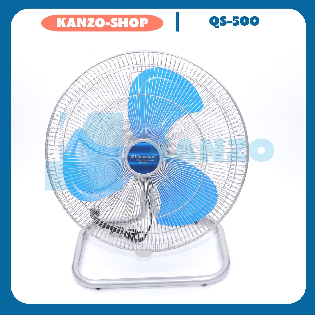 Quạt sàn công nghiệp điện cơ thống nhất - QS500, cánh kim loại 500 sải cánh lớn tốc độ gió cao vận h