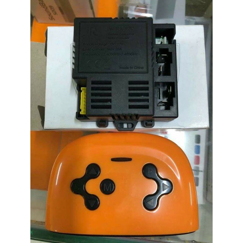❤ Điểu khiển từ xa Ô tô điện trẻ em mạch JR-RX 12V màu Cam
