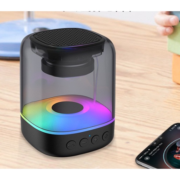 Loa Bluetooth 5032 Loa Bluetooth Mini Có Đèn Led Nhiều Màu, Âm Thanh Sống Động, Pin Cực Khoẻ Thiết Kế Mới