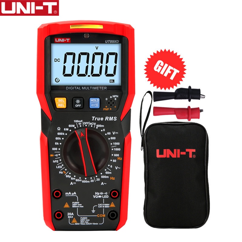 UNI-T  Đồng Hồ Vạn Năng Kỹ Thuật Số RMS 1000V 20A UT89X / UT89XD Cho NCV / Tụ điện / Triode / Nhiệt độ / LED Thử nghiệm