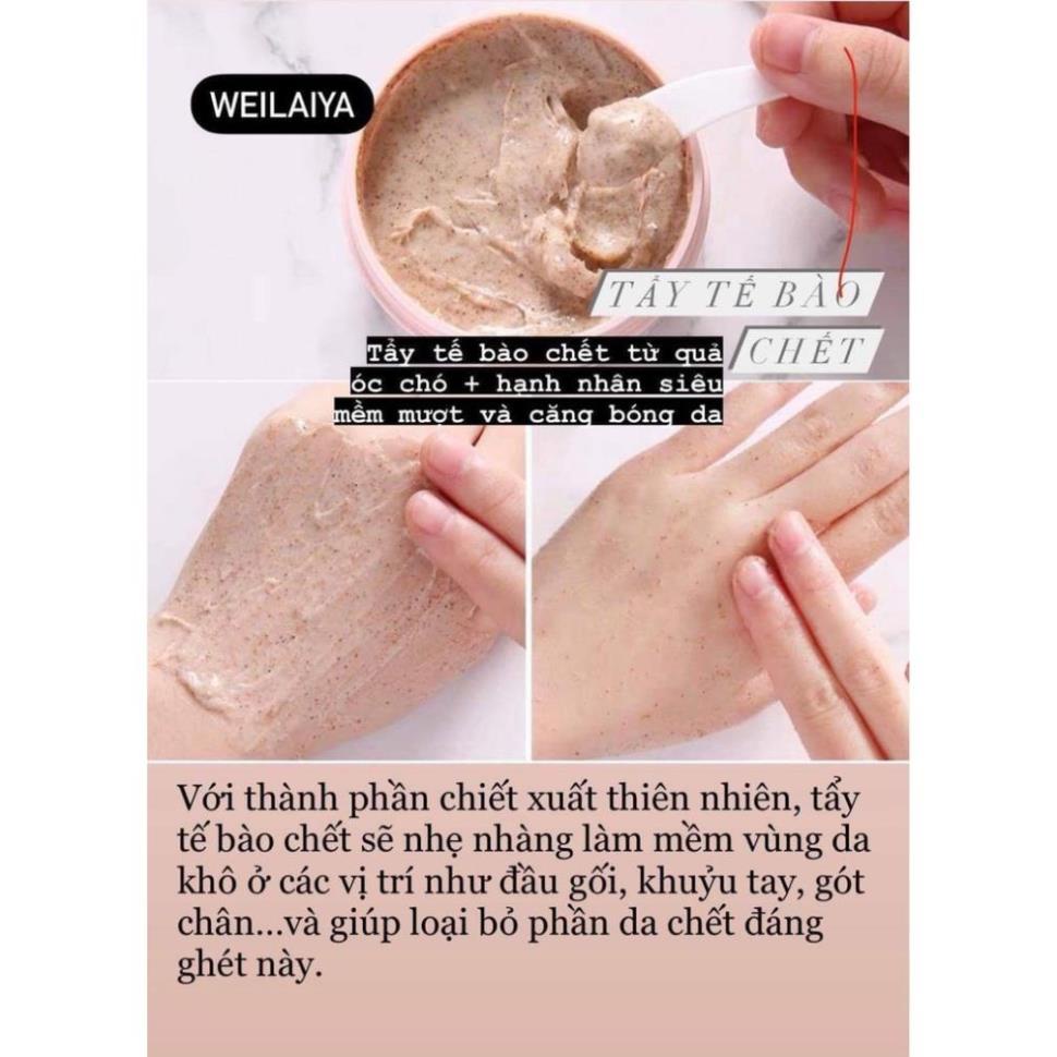 Tẩy da chết Body Scrub Weilaiya , tẩy sạch , mềm mượt da 150g [ CHÍNH - HÃNG ]