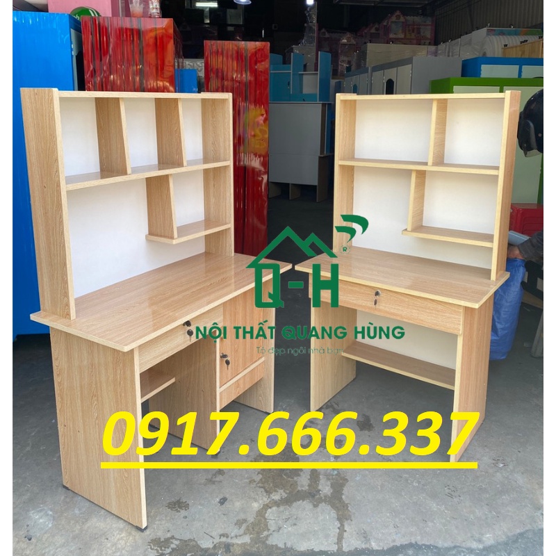 BÀN HỌC SINH CÓ KỆ SÁCH VÁN OKAL MÀU KEM - DÀNH CHO BÉ ĐI HỌC