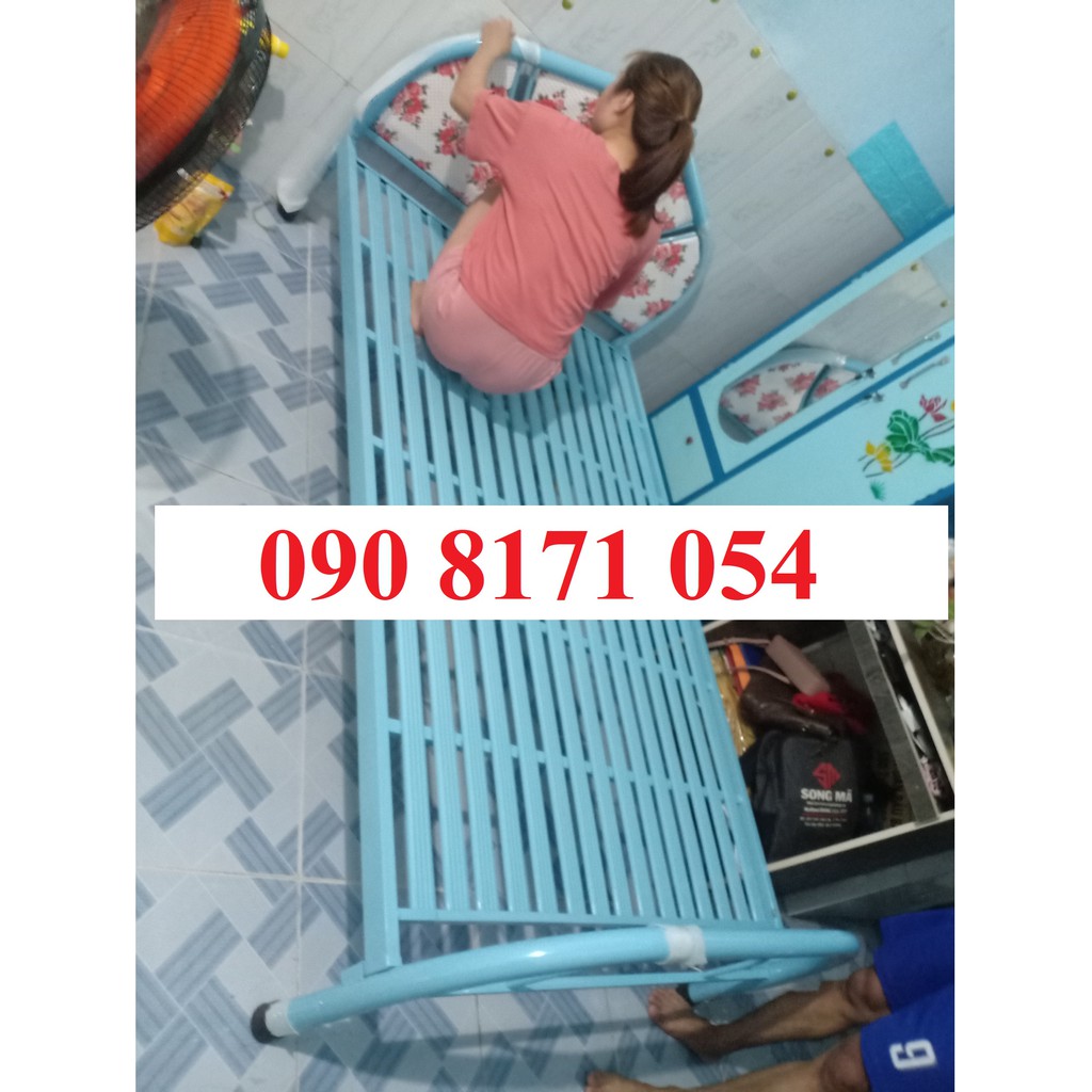 giường sắt 80cm 1m 1m2 1m4 1m6 1m8 dài 2m hàng New%, bảo hành 2 năm giao hàng toàn quốc